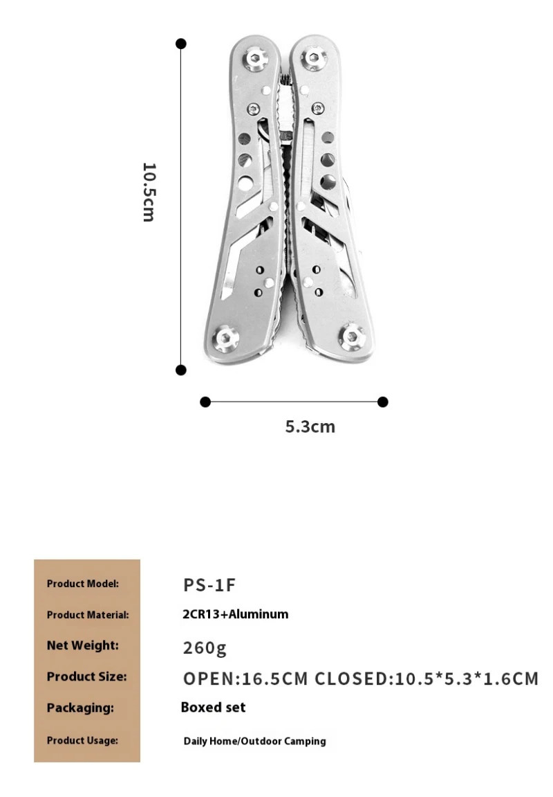 24 in 1 Stainless Steel Multitool Pliers Knife Portable Folding Tool