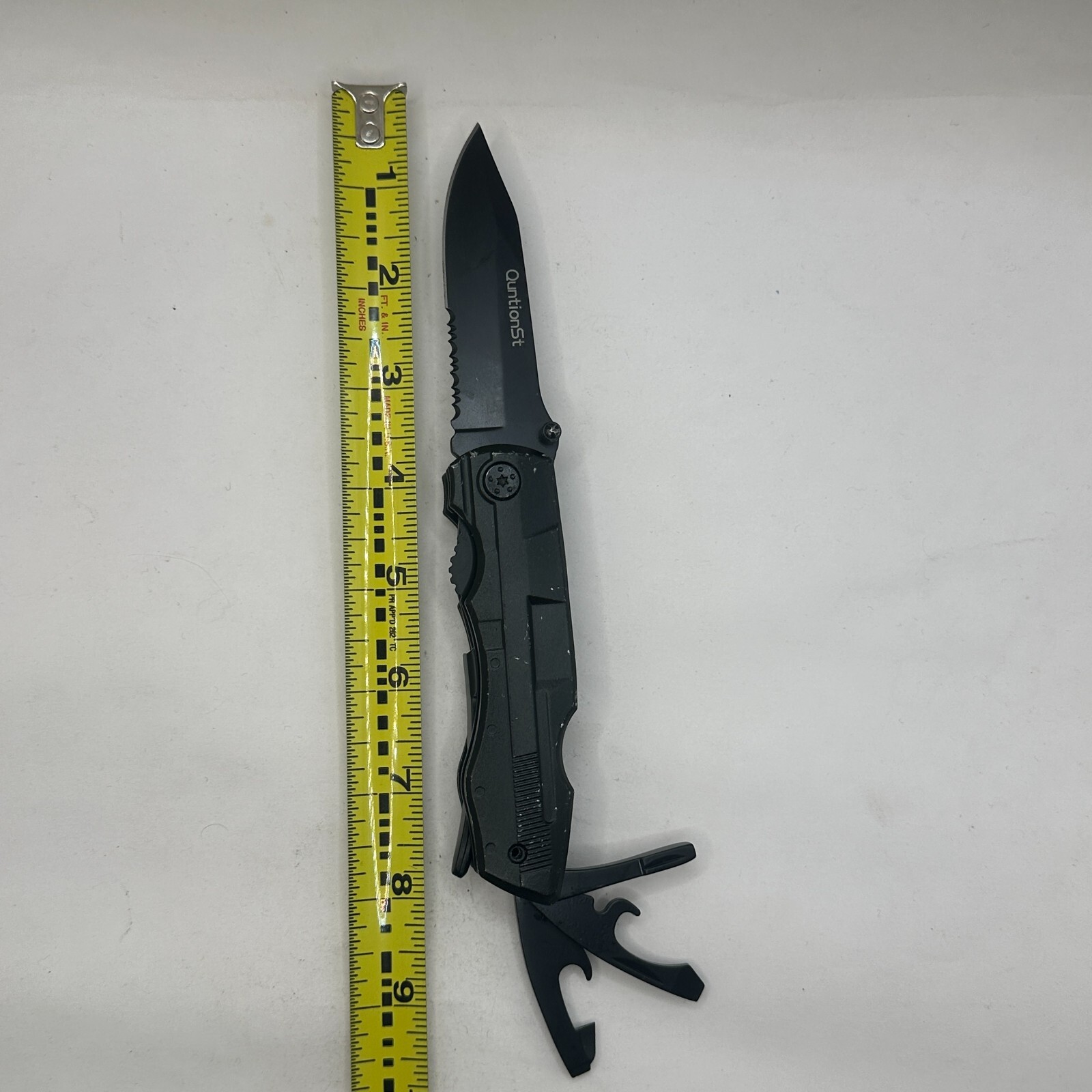 QuntionSt Pocket Knife Multitool Lock Screwdriver Camping Fold 7″