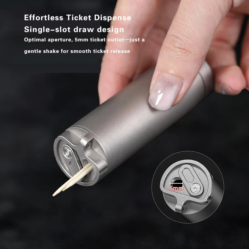 Titanium Waterproof Pill Bottle Toothpick Case EDC Travel Storage