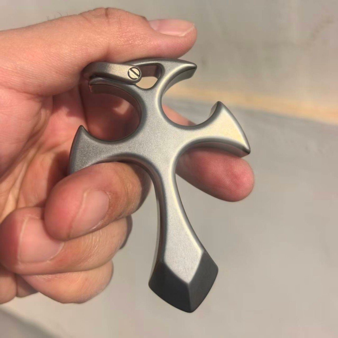 EDC Pendant Defense equipment TC4 Titanium alloy Cross suit “Thickened 12mm”