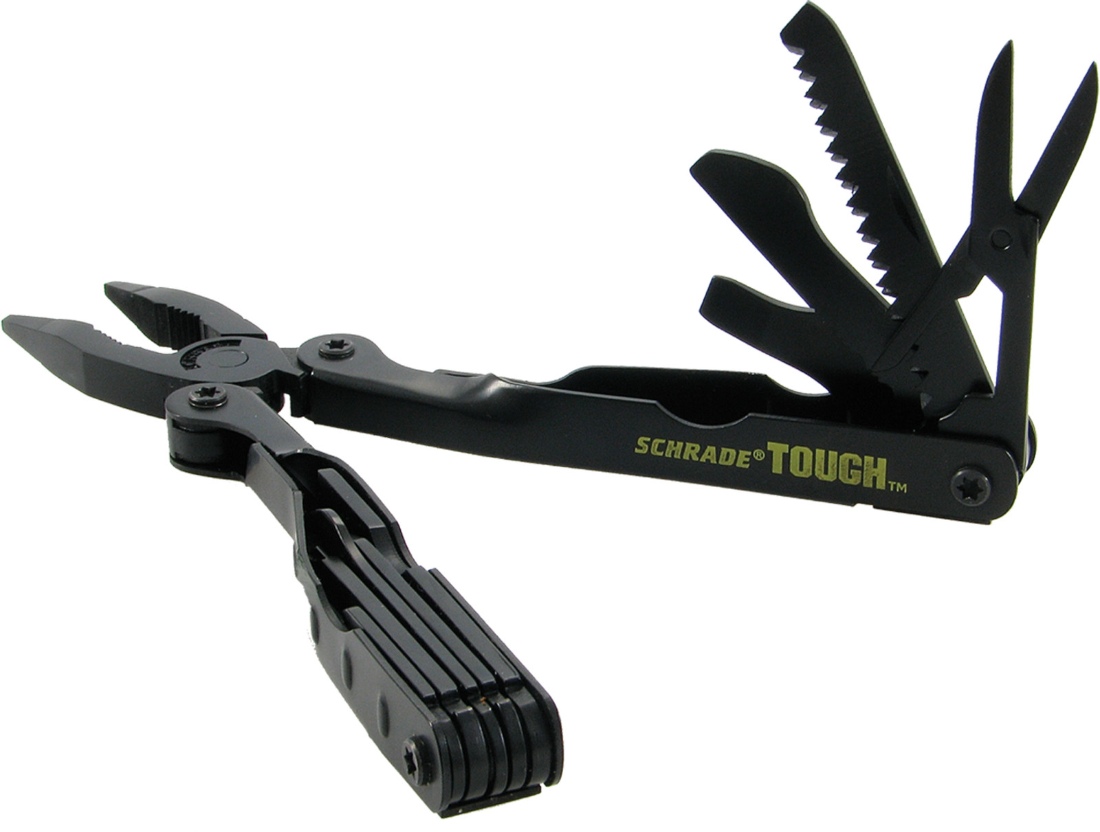 Schrade Tough Tool Black 12-in-1 Pocket Multi Tool w/ Nylon Sheath ST1NB