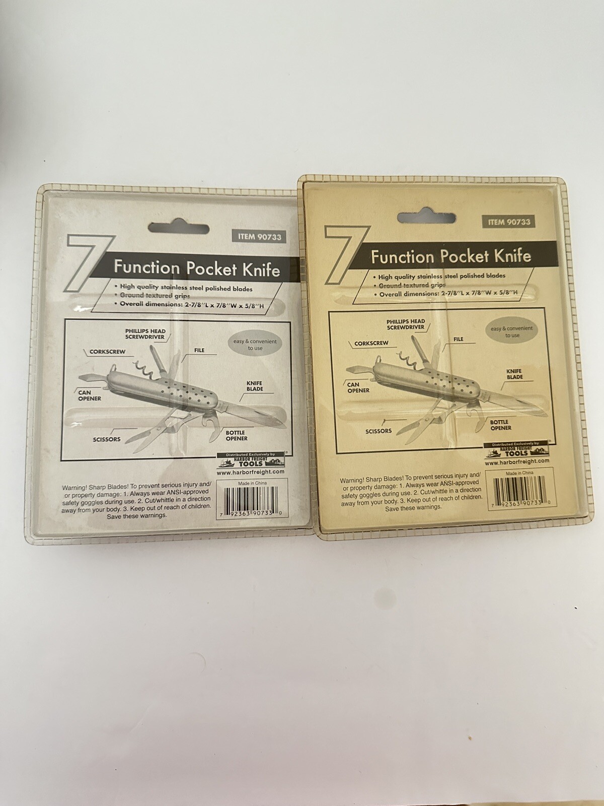 2 7 Function Pocket Knife Stainless Steel Corkscrew Scissor FACTORY SEALED