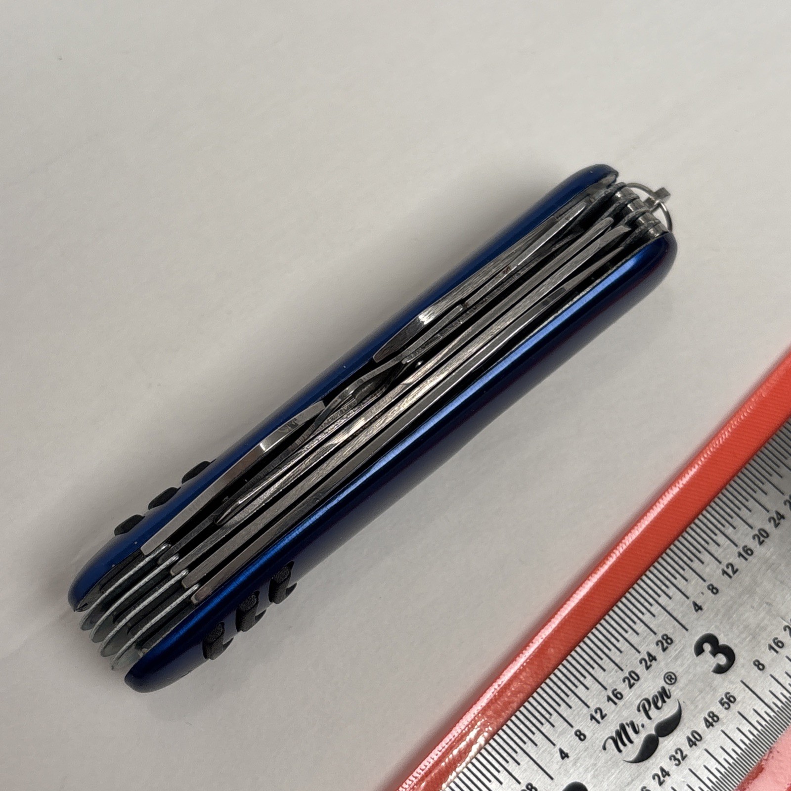 Multi-Use Pocket Knife with Survival Tools Blue w/ Black Accents Camp Hunt Fish
