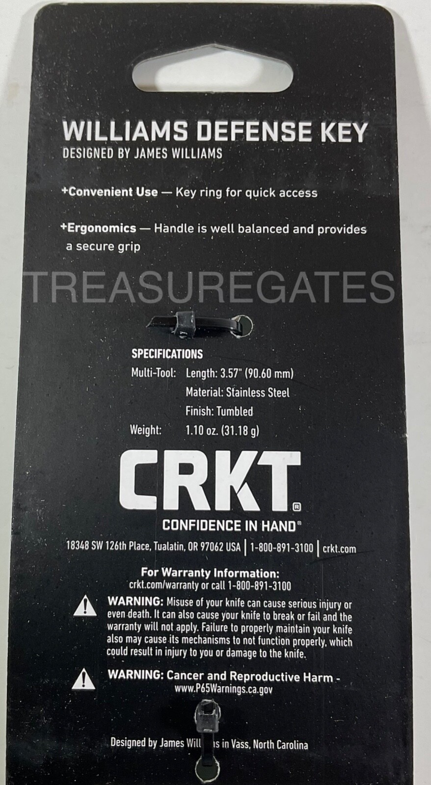 (2 Pack) CRKT Williams Personal Defense Tactical Key Chain Tool Survival EDC-NEW