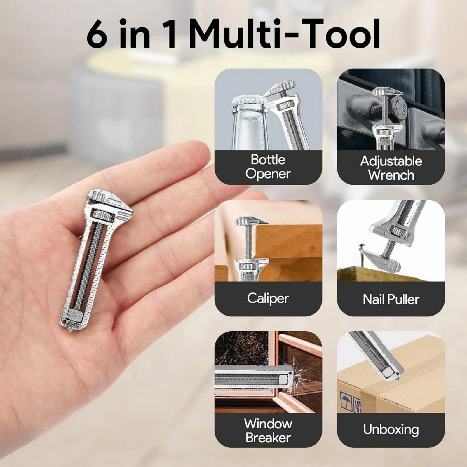 3PCS Alloy Multi Functional Wrench Set with Bottle Opener for Repair and DIY