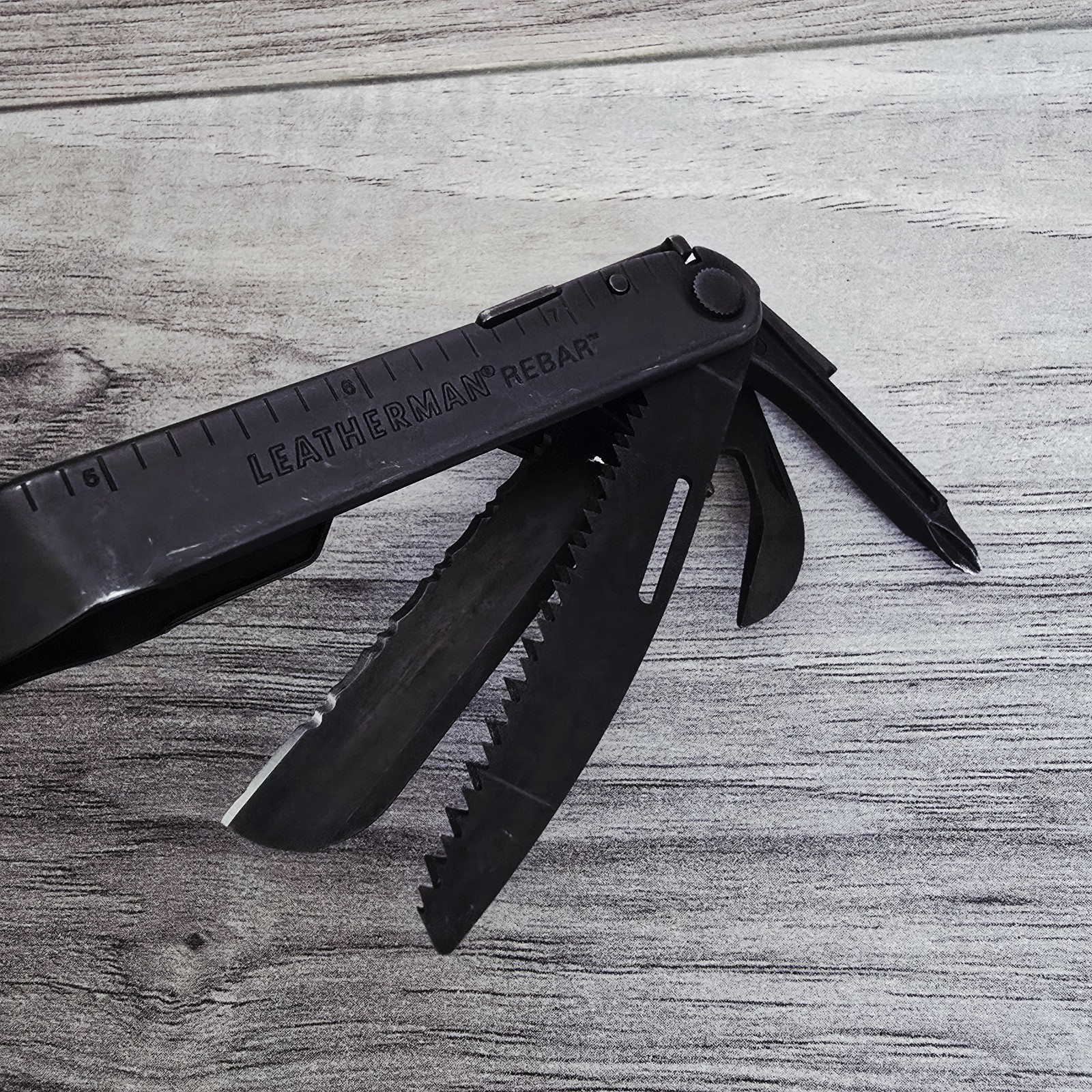 Leatherman Rebar Multi-Tool, Knife, Pliers, Saw, Black Oxide, USA