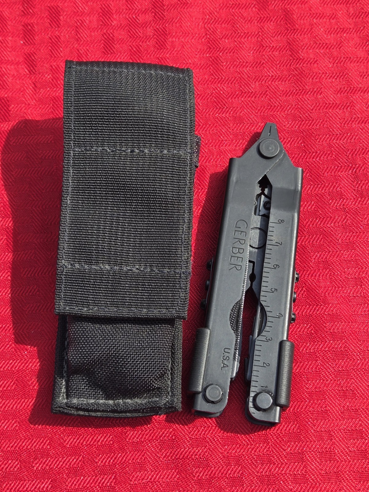 GERBER MP600 Black Oxide Finish Multi Tool Knife Plier w/sheath Carbide USA EXC