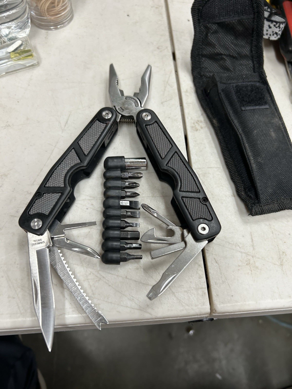 Teracom Components Multi Tool. Knives,saw,leather punch,screwdrivers.