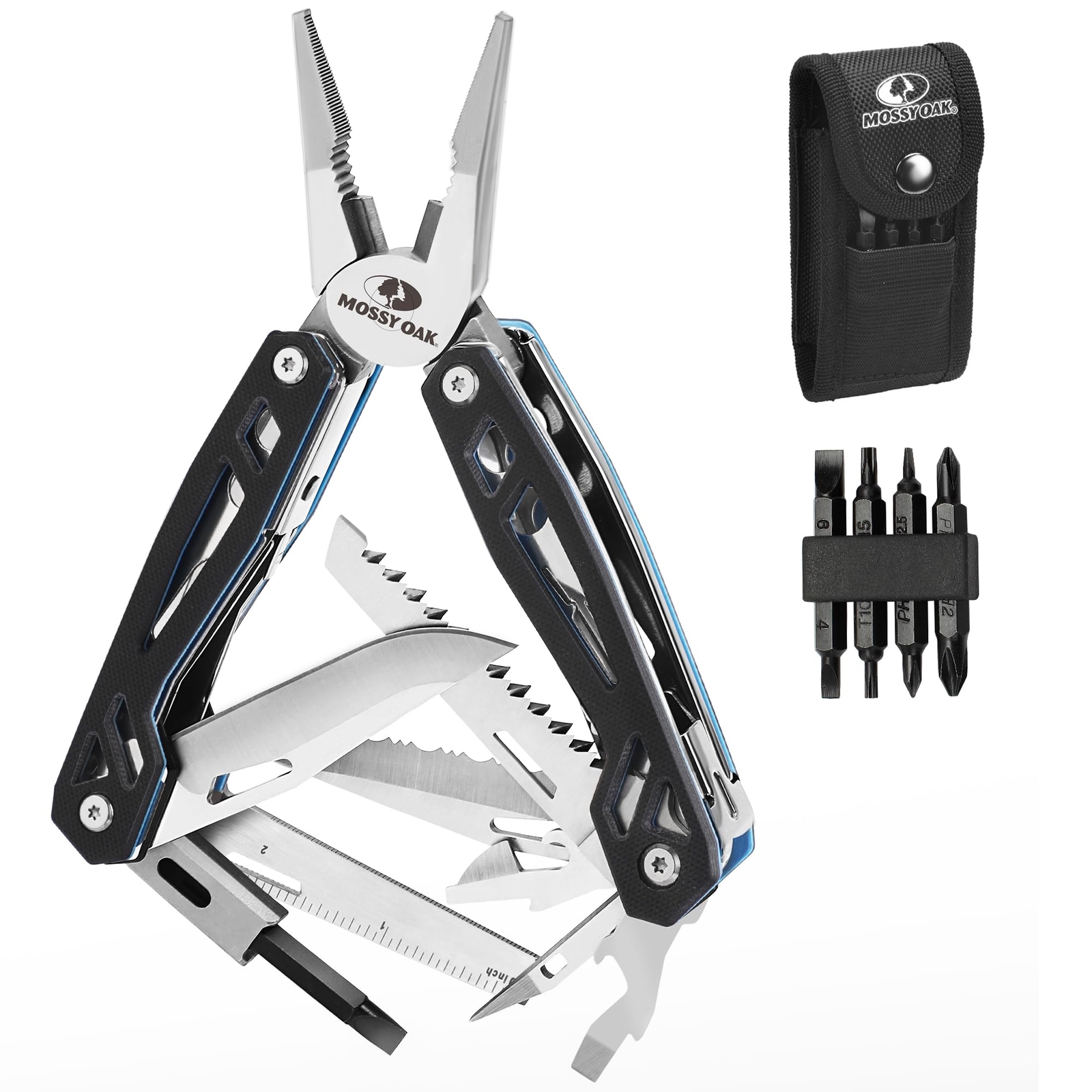 Multitool 21-in-1 Stainless Steel Pocket Knife with G10 Handle Screwdriver Sl…