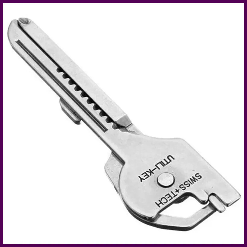 FATCOOL 6 In 1 Utili-Key Mini Multitool Keyring Plier Key Chain Camping Survival