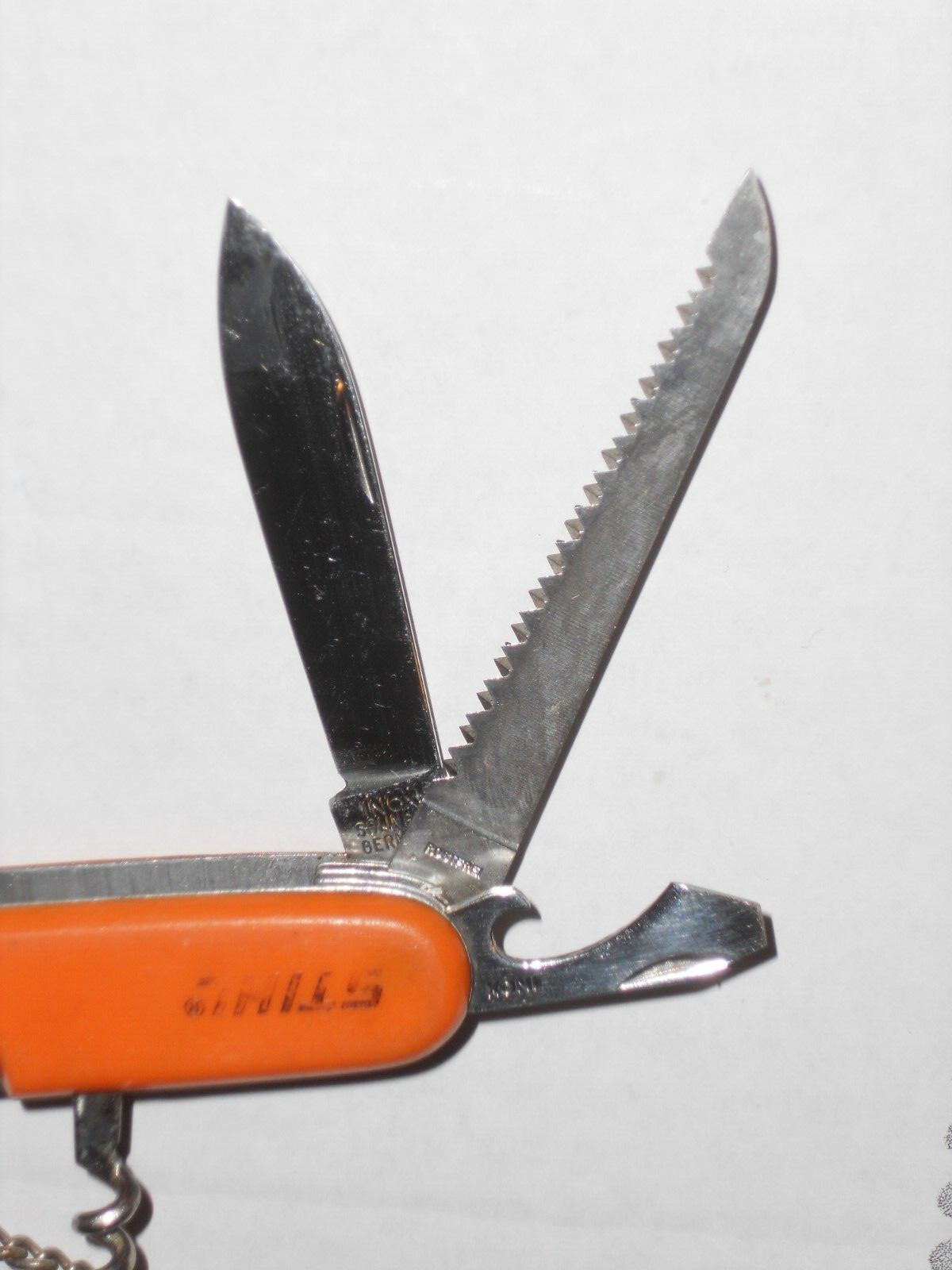 STIHL Pocket Knife With Multi Function Inox Solingen Germany No Marks On Blades