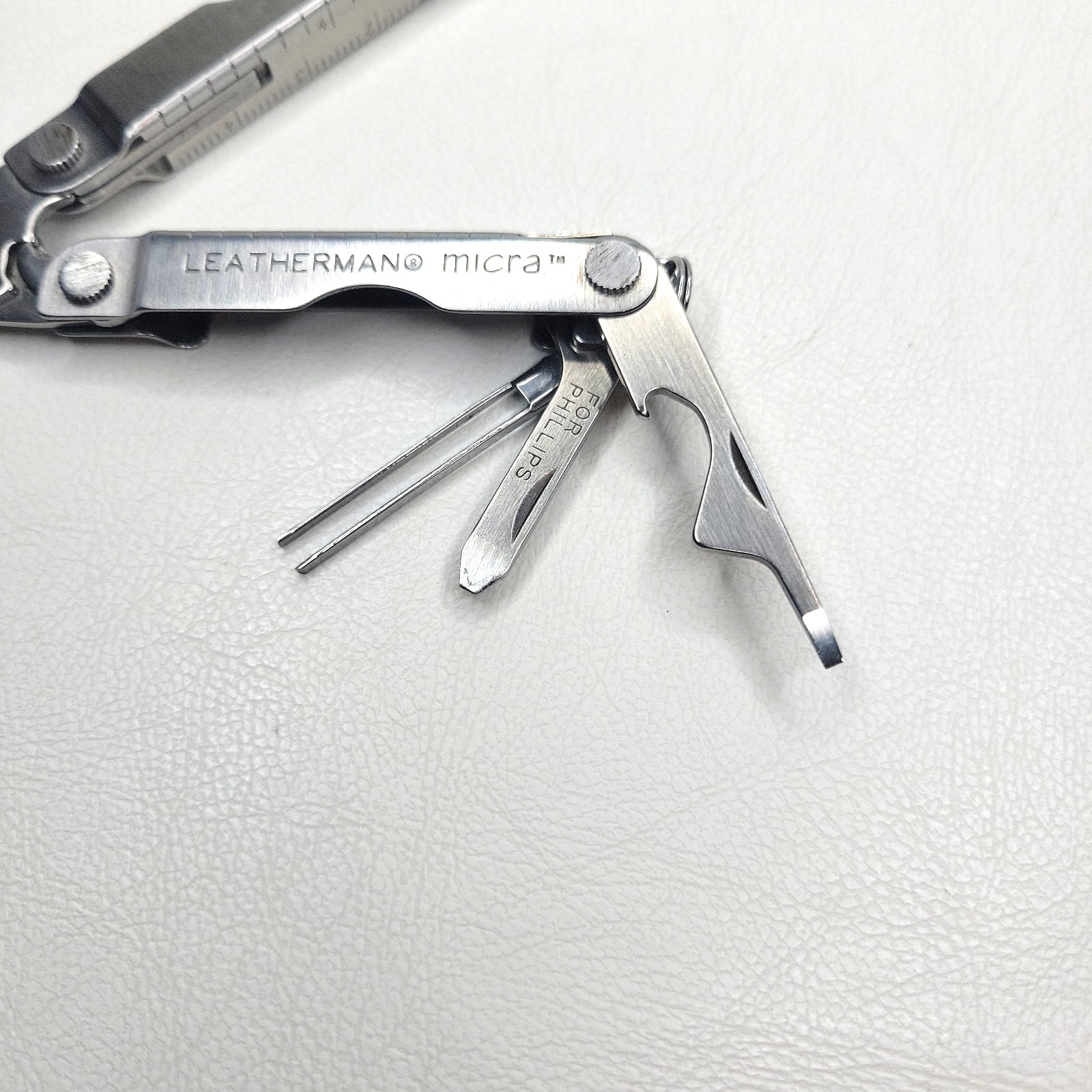 Vintage 1998 Leatherman Micra Multi-tool USA Made Scissors Tweezers File Blade +