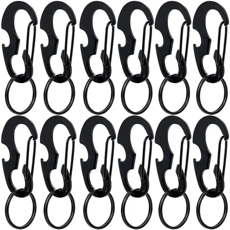 1/5PCS Multipurpose Key Ring Outdoor Camping Bottle Opener Carabiner Multi Pocke