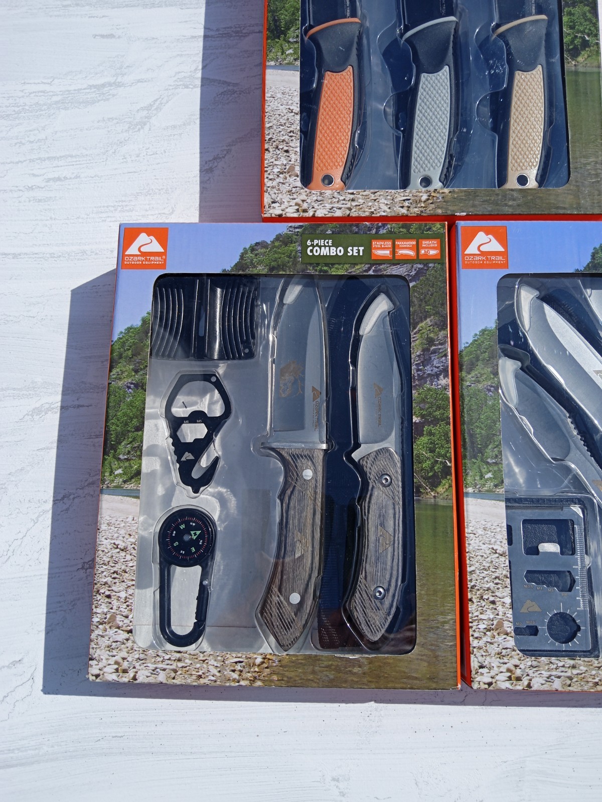 Lot of 3 Ozark Trail 6 Piece Combo Knife 🔪 Sets! Knives And More!
