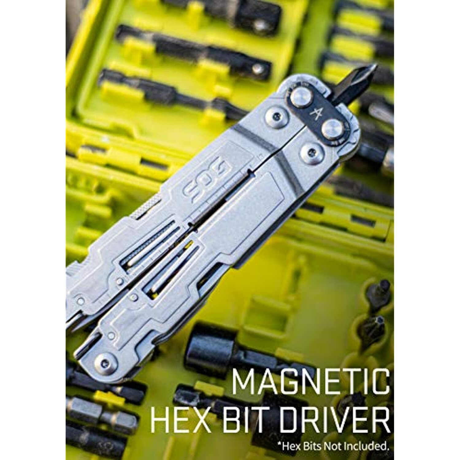 SOG PowerAccess Multi-Tool Pliers with 2.4 inch Folding Knife – Lightweight EDC