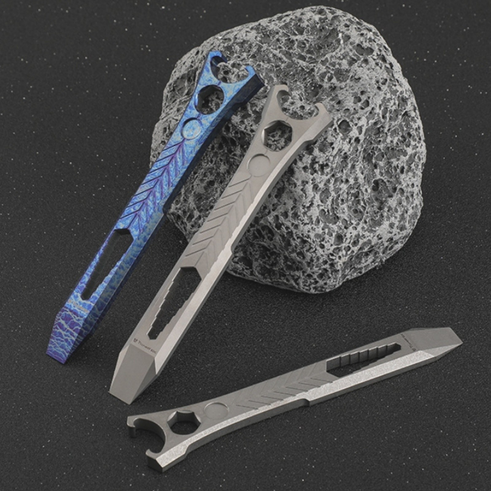 Titanium Alloy EDC Pry Bar Multi-Tool Bottle Opener Hex Wrench Outdoor Gear