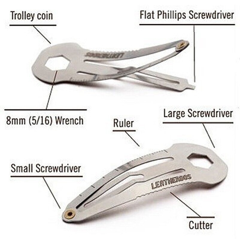 Military Army Survival Escape Multifunction Tool Knife Spy Hair Clip Pin Wrench