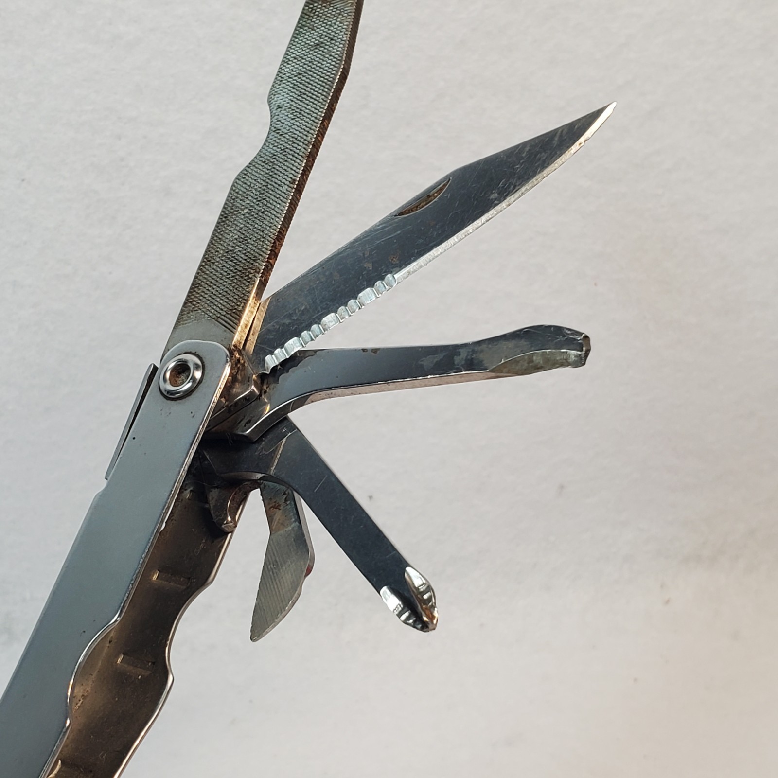 Vintage Schrade USA Tough-Tool ST1 Multi-Tool, Pliers Knife W/ Leather Sheath