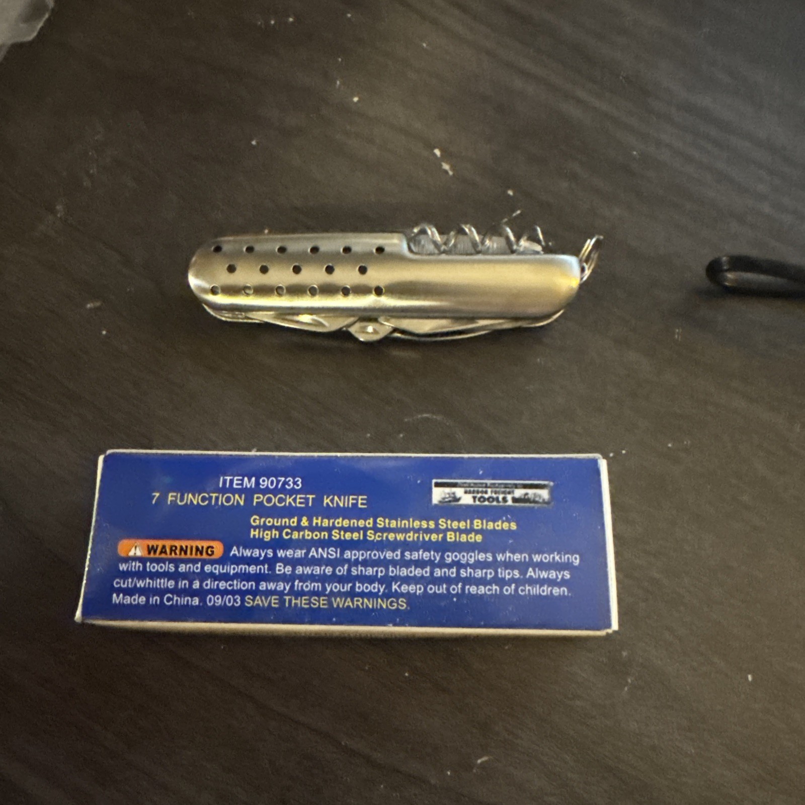 NEW Compact Stainless Steel 7 Function Multi Tool Pocket Knife Polished Blades