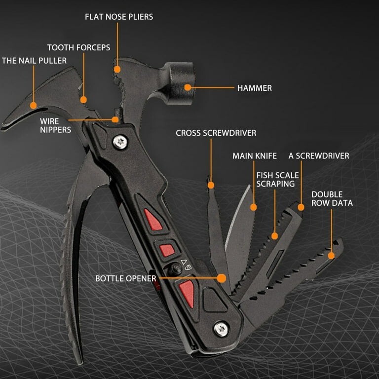 Stainless Steel Multifunctional Hammer – All in One Tool Mini Camping Hammer