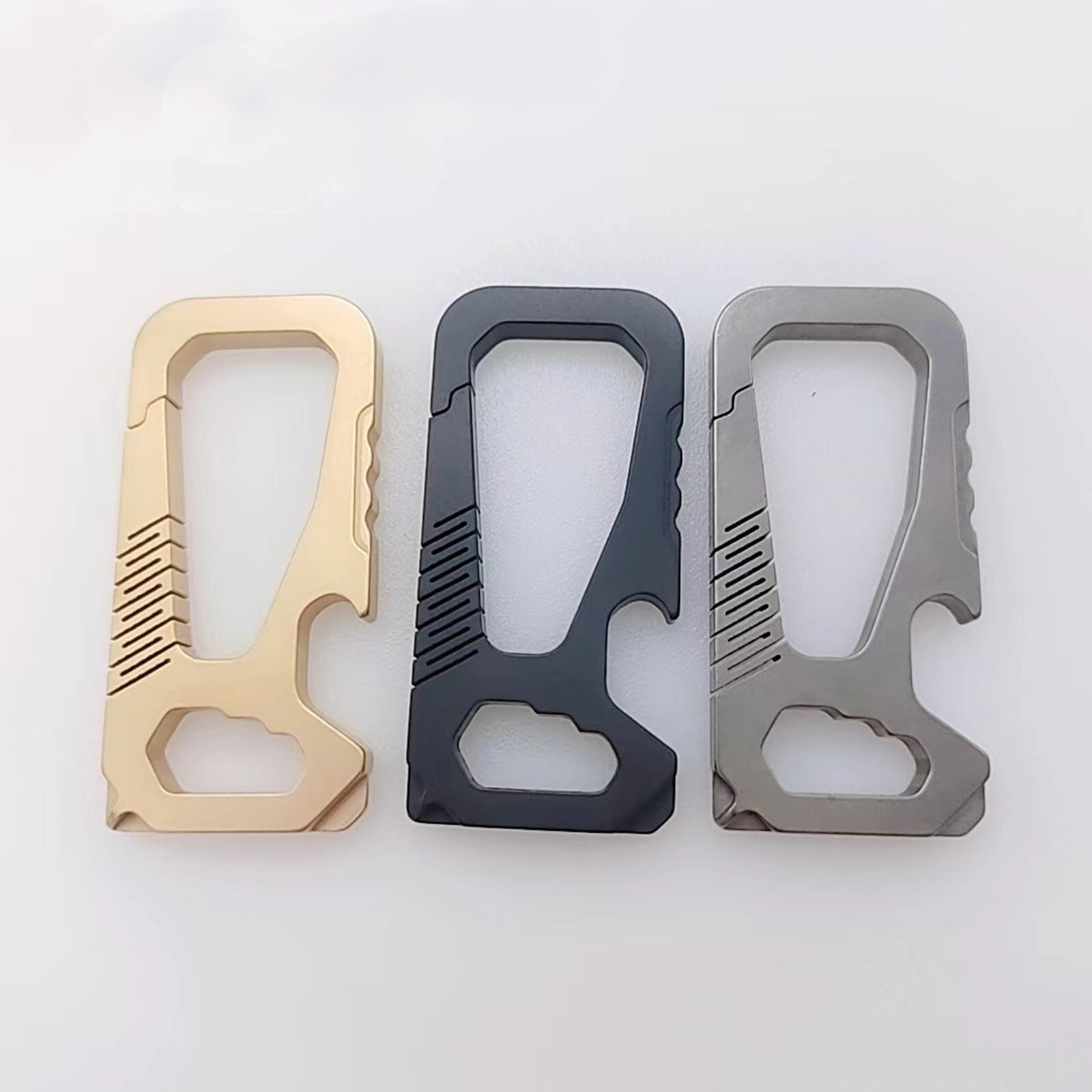 TC4 Titanium Key Chain Carabiner Opener Outdoor Portable Multi EDC Tool
