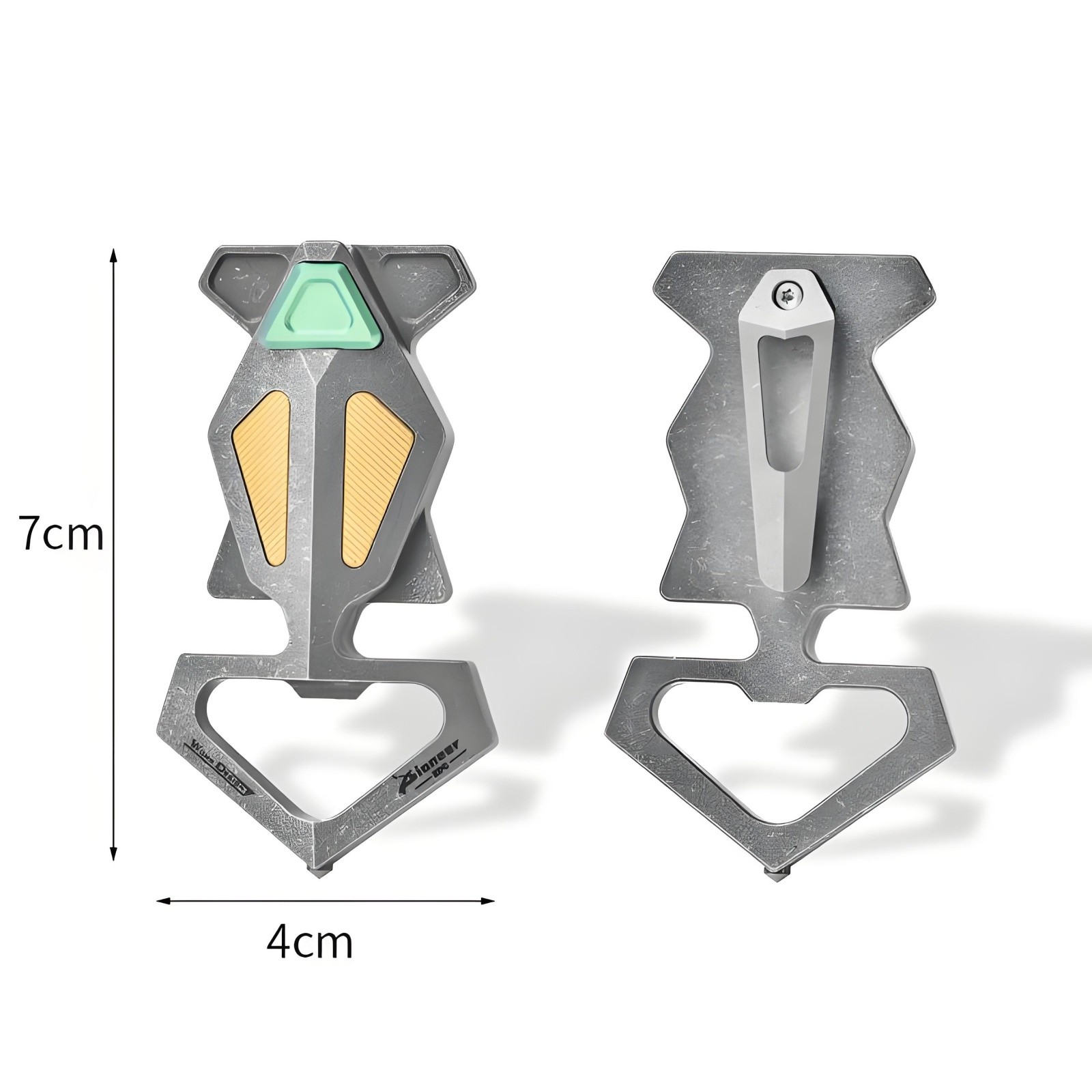 Titanium Alloy EDC Multi-Tool Keychain with Bottle Opener Safety Tip