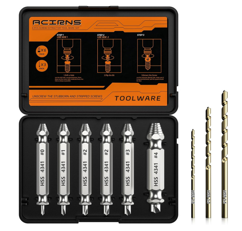 Gifts for Men,9 Pcs Damaged Screw Extractor Set,Stocking Stuffers for Adults Me
