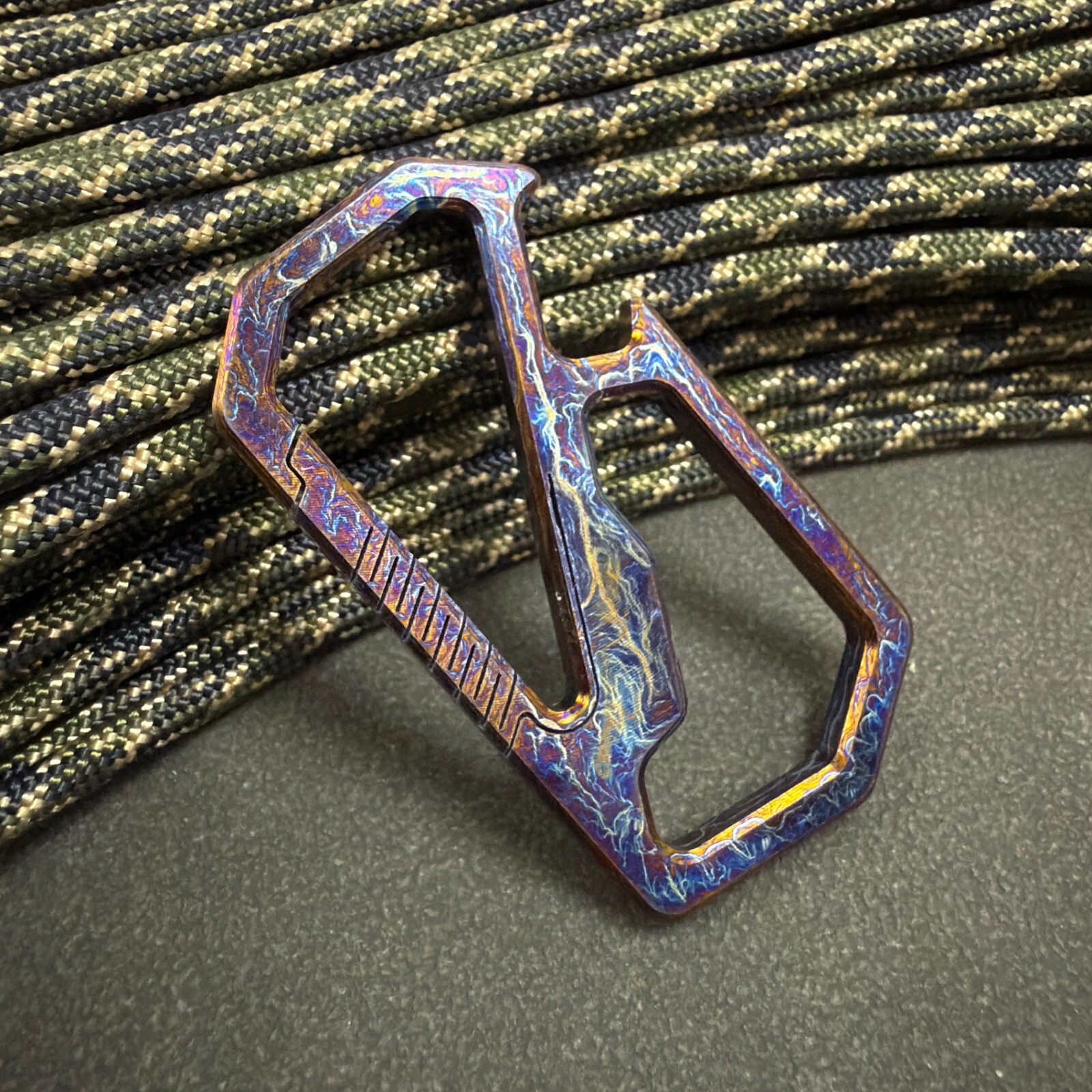 RIHE Design TC4 Titanium Key Chain EDC Bottle Opener Crowbar -Color