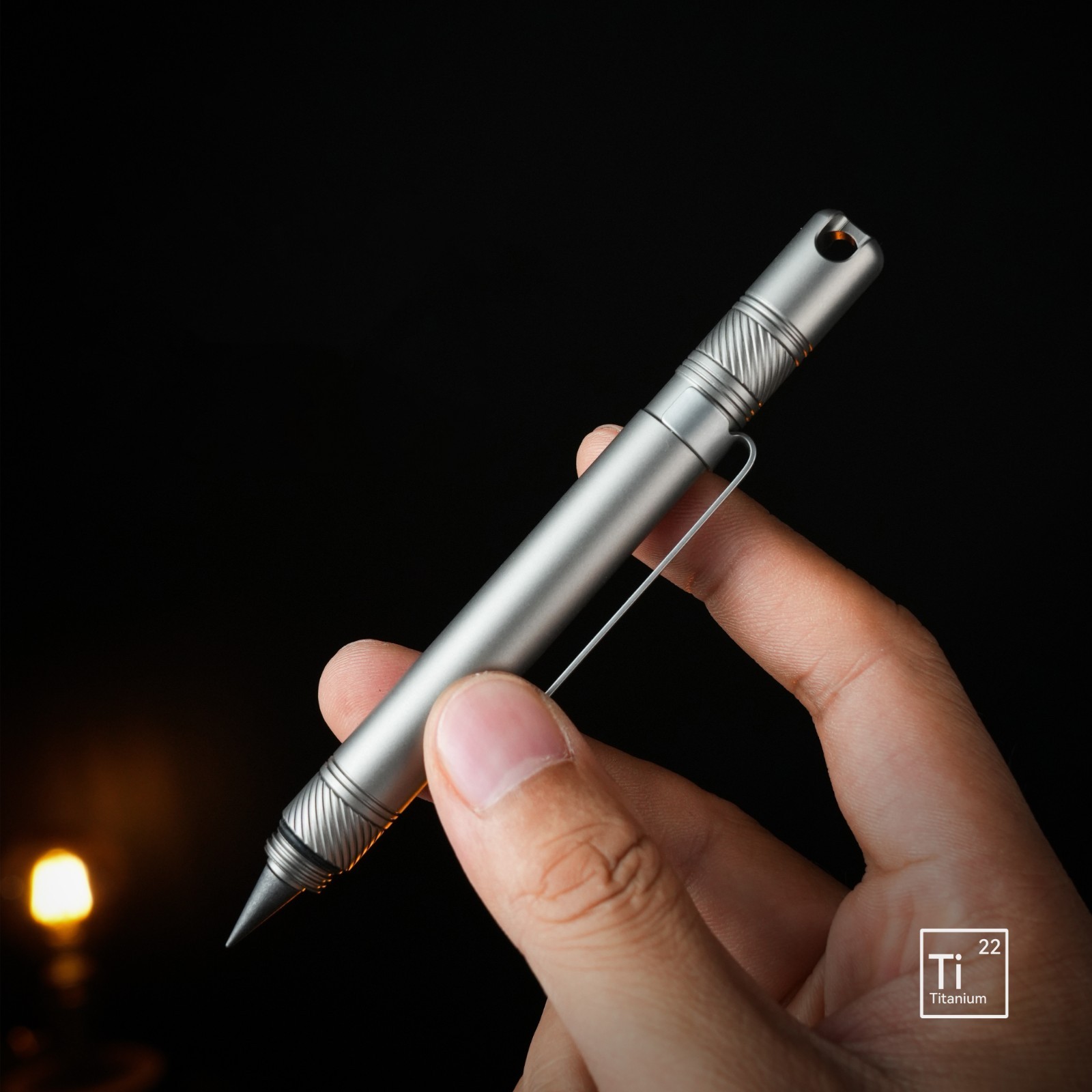 Titanium Alloy EDC Writing Pen Glass Breaker Outdoor Pocket Tool