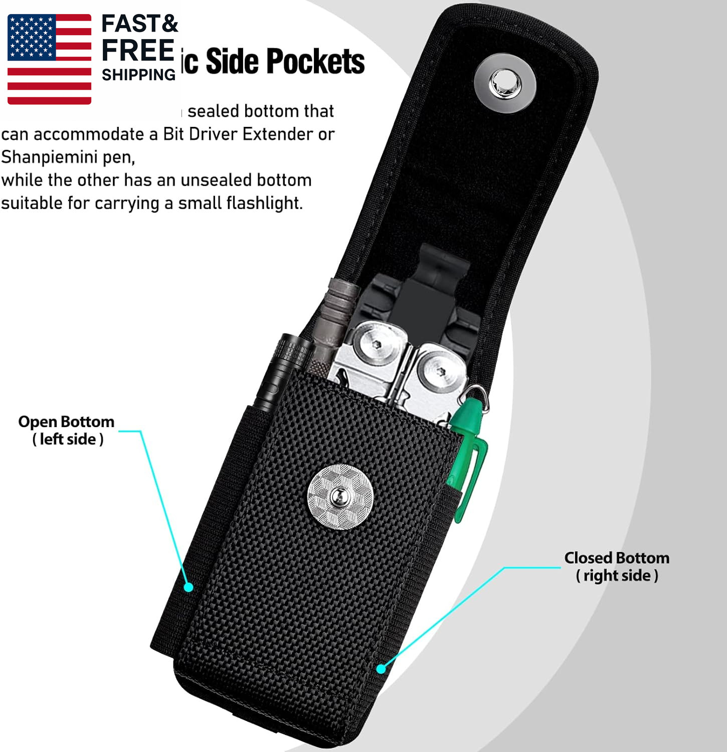 Multitool Sheath Compatible with Leatherman EDC Belt Organizer Tool Holster Pouc