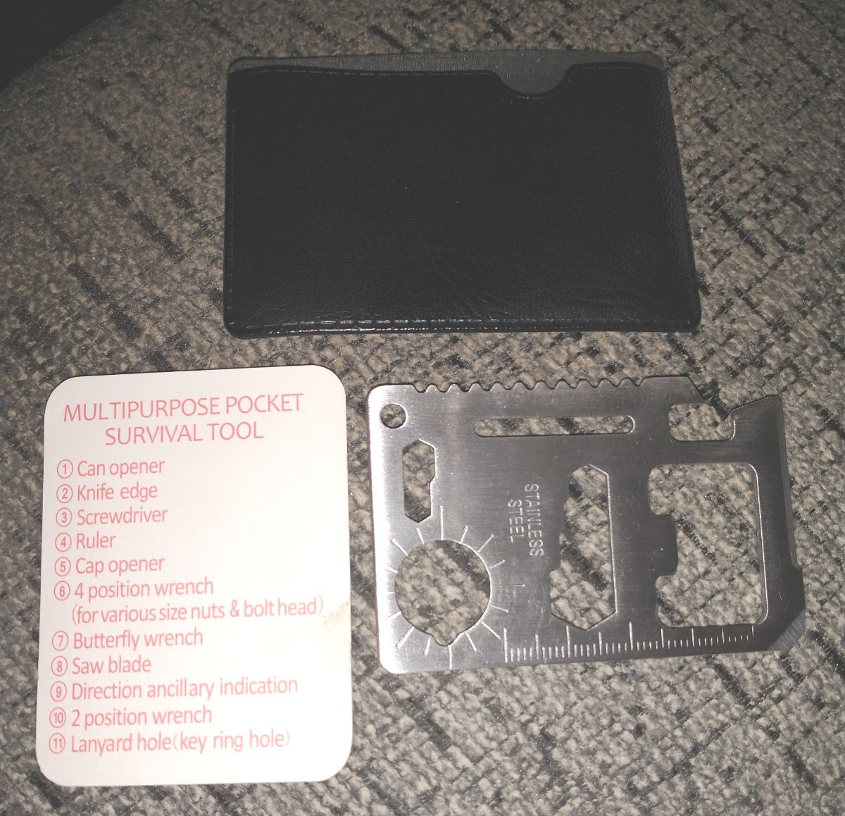 Multi-Purpose Pocket Survival Tool Stainless Steel