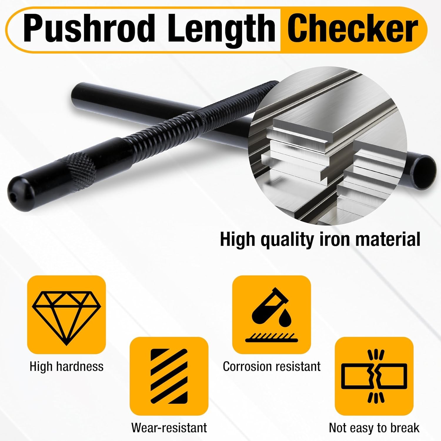 Pushrod Length Checker, Checking Push Rod Tool, Adjustable Pushrods from 6.8″ to