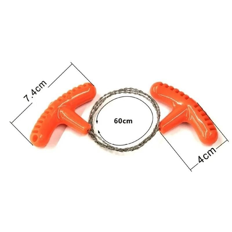 Portable Stainless Steel Wire Saw Survival Camping Hand Chain Saw EDC Tool
