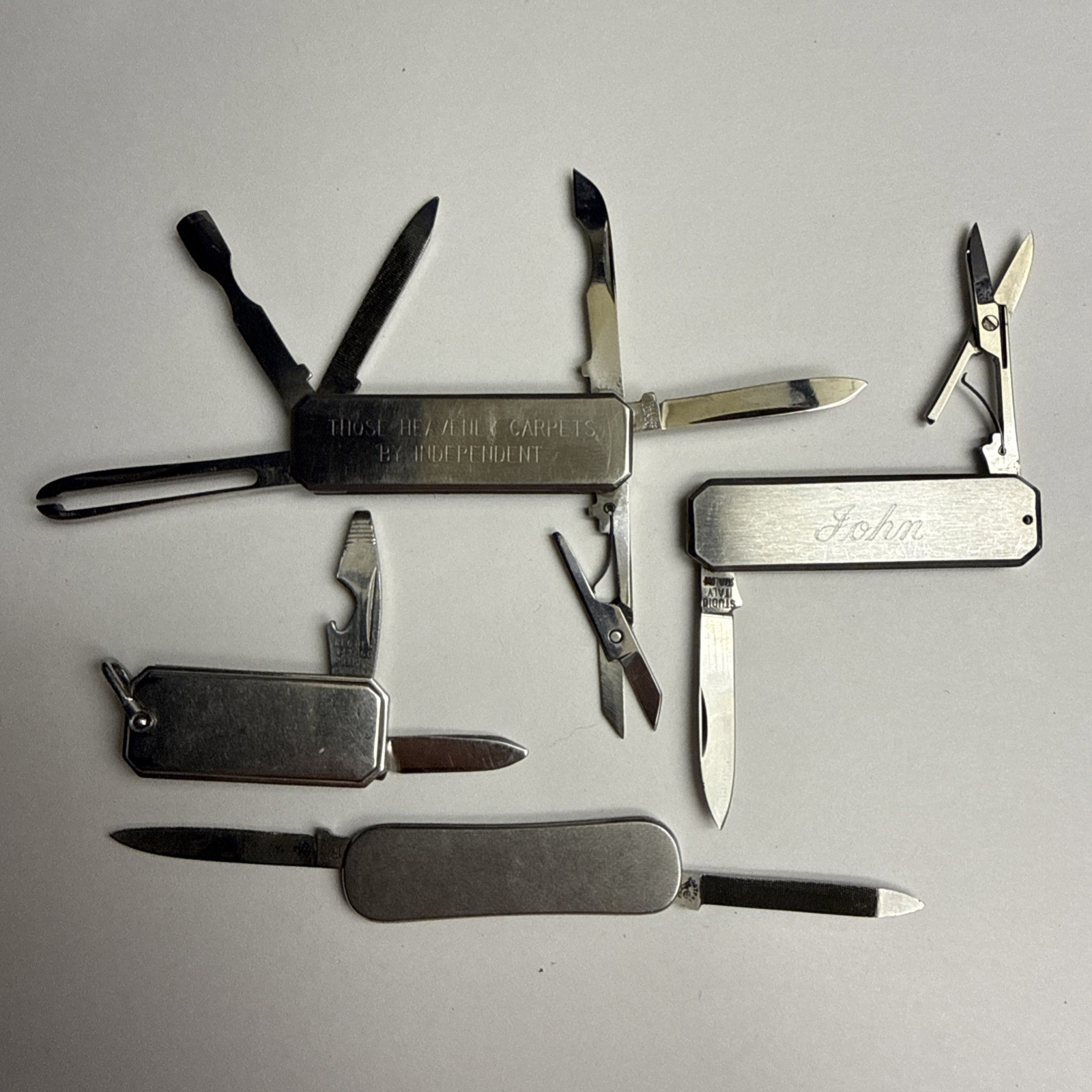 Studio Italy Rostfre Regdes Small Thin Mini Multi-Tool Pocket Knife Scissors Lot