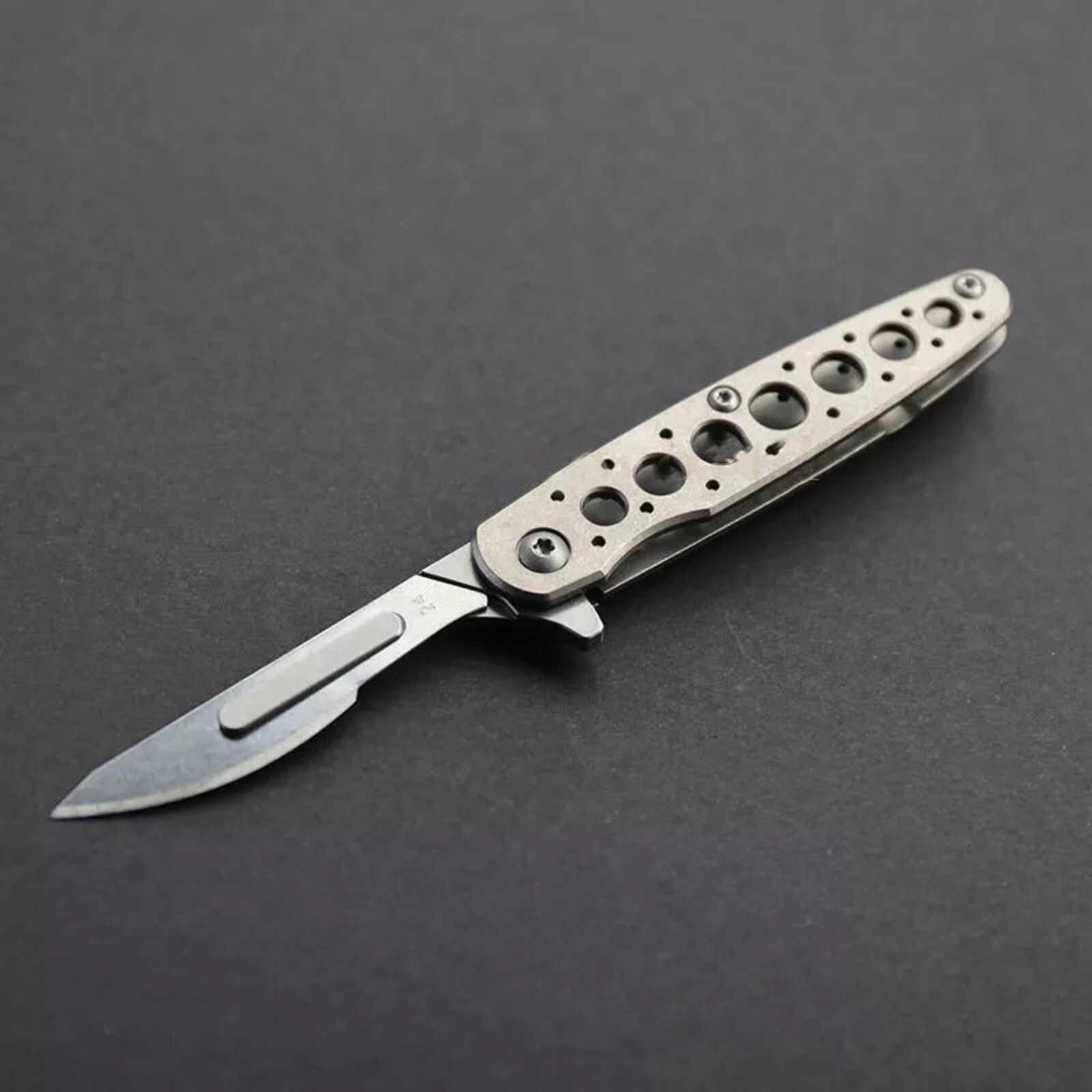 Titanium Alloy Art Knife Folding Fast Opening Folding Knife Paper Cutting Knife