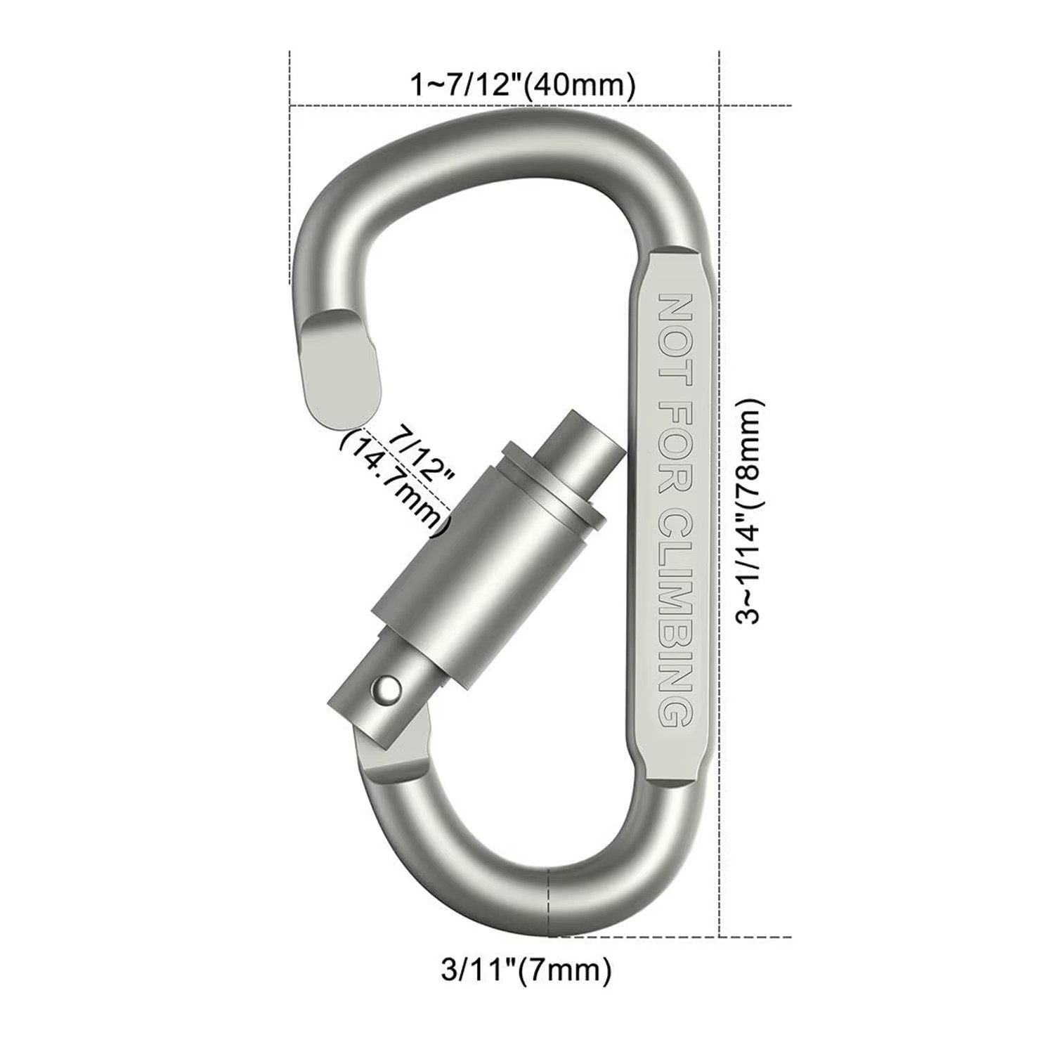 4-6PCS Carabiner Set for Key Camping Survival EDC Outdoor Keychain Clip Alloy Al
