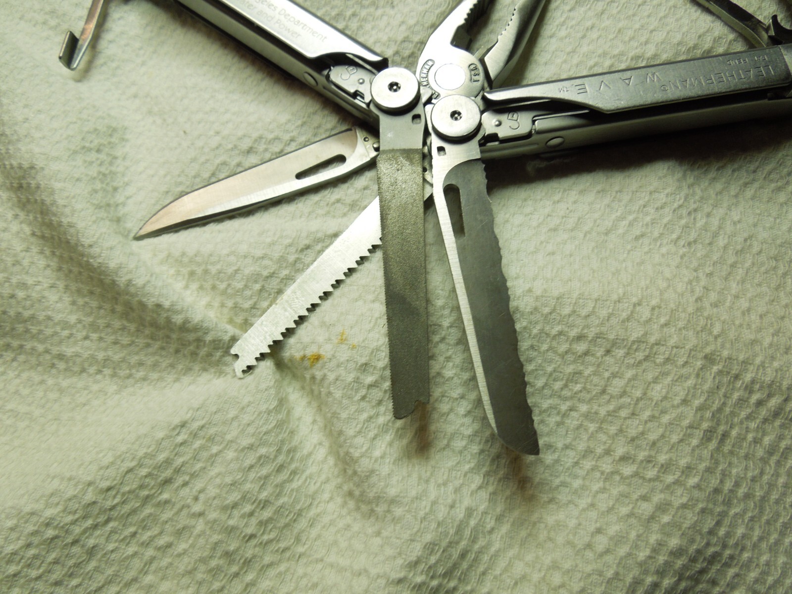 The Original Leatherman Wave Multi Tool USA 2001 PAT.PEND. UNIQUE INSCRIBED LOOK
