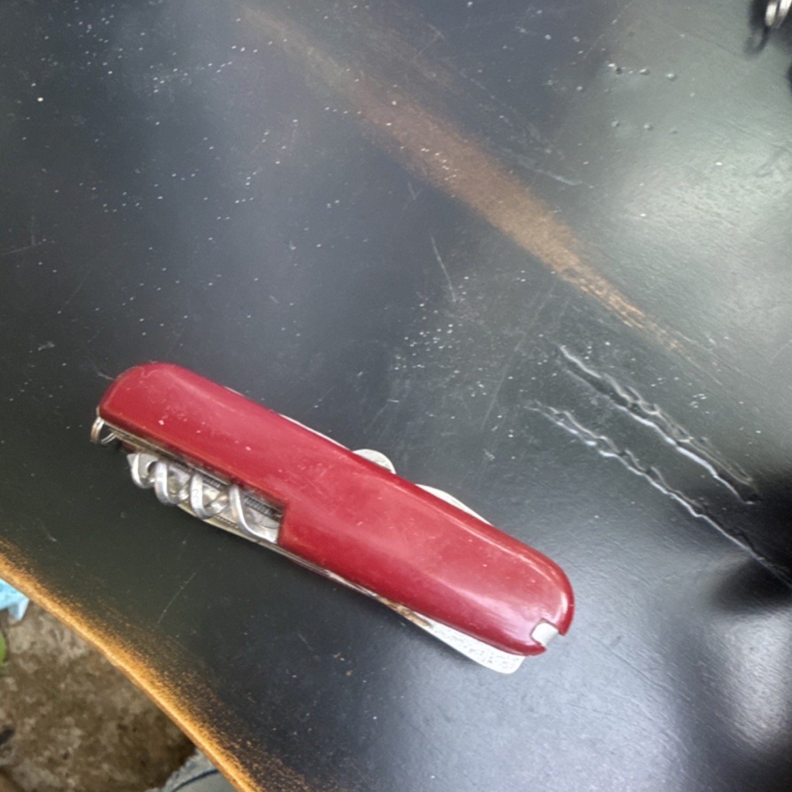 Red Multi-Tool Pocket Knife Stainless Steel with Scissors, Corkscrew