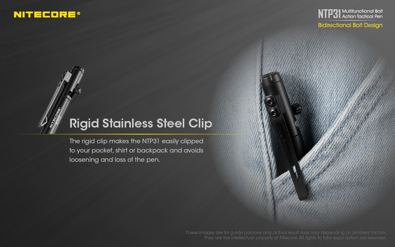 NiteCore NTP31 Multifunctional Bidirectional Bolt Design Action Tactical Pen