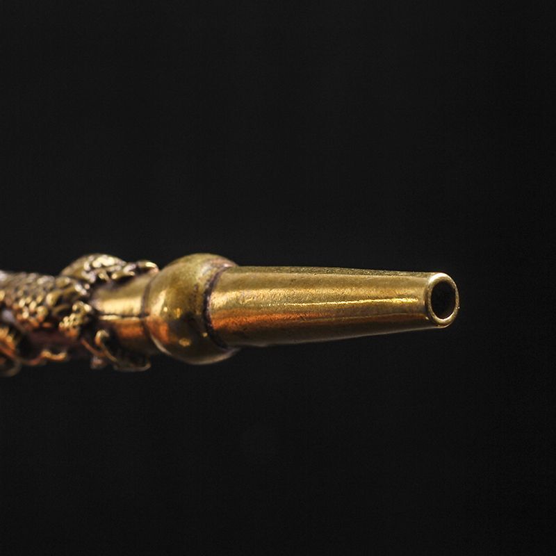 Pure Copper Cigarette Holder Engraved Dragon Copper Cigarette Holder Retro