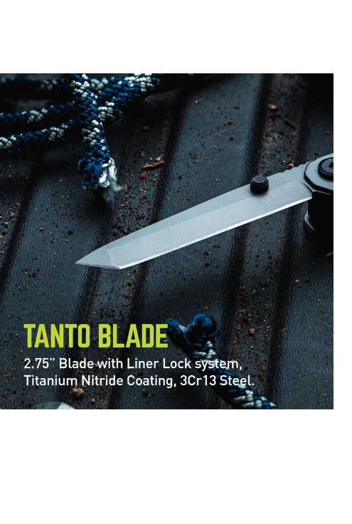 True Utility TI Titanium Block Multi Tool 5-in-1 Knife, Screwdriver, Bottle Open