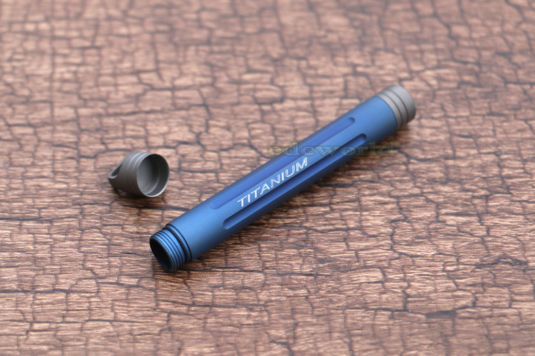 Titanium Portable Outdoor Survival Pill Capsula Case Waterproof Box YQT-2F EDC