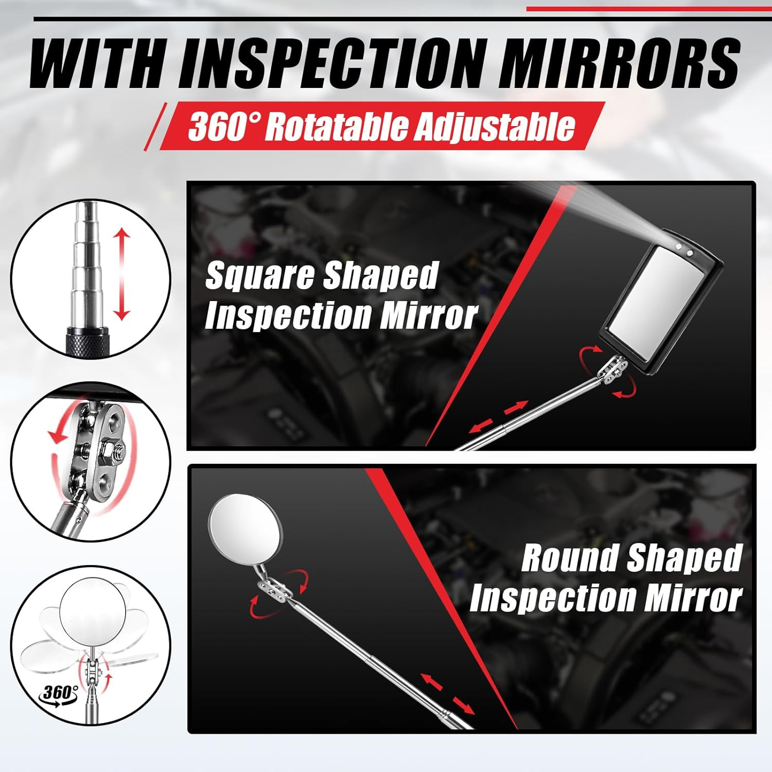 Fathers Day Dad Gifts, Telescoping Magnetic Pick up Tool Set, Extendable Magnet
