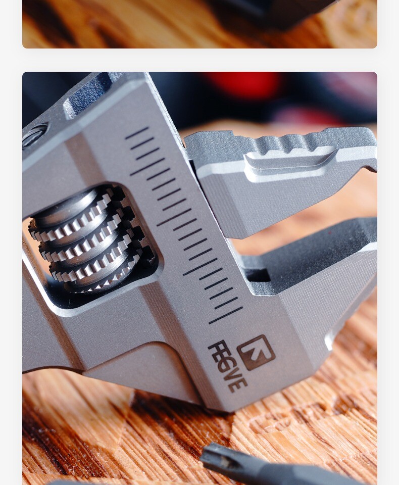 EDC Alloy Multi Tools Adjustable Wrench Pocket Outdoor Camping Keychain