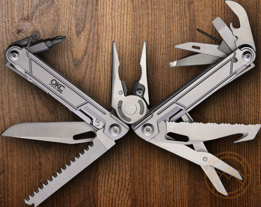 Ontario Multitool Satin Many Essentials Bit Driver With Bits Stainless Handles