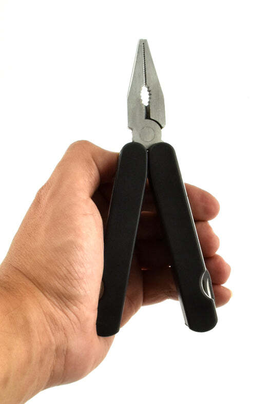 14-IN-1 Multi-Functional Pocket Tool Black Saw Knife Screwdriver Can Opener Cut