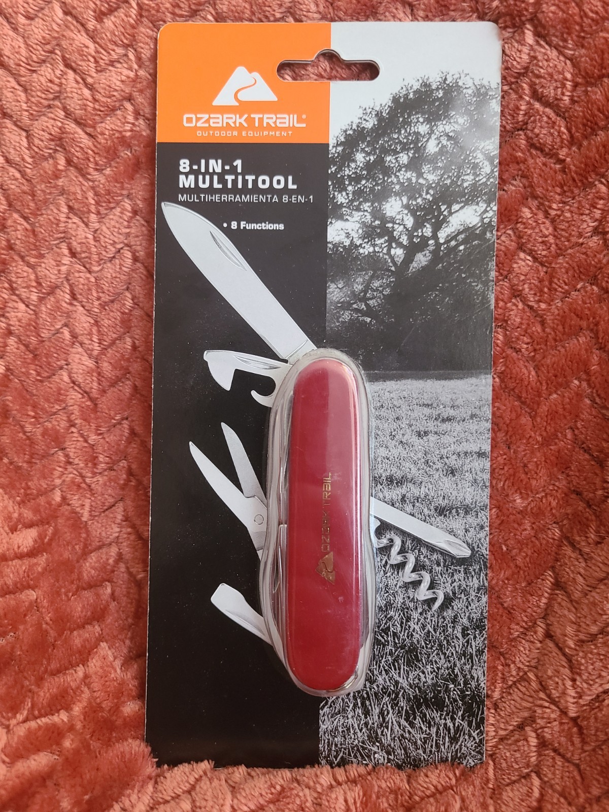 Ozark Trail Multi Tool 8-in-1 Knife Scissors Corkscrew Screwdriver Bottle Opener