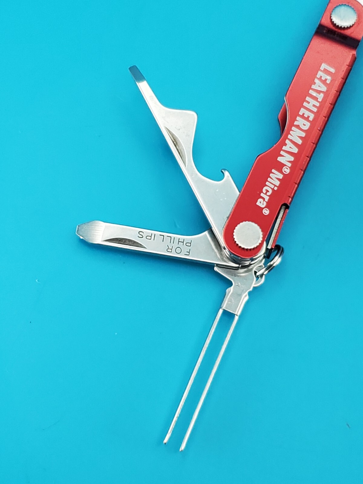 Leatherman Micra Multi-Tool, Knife, Scissors, Key Ring, Red! *ACCOUNTING DEPT*
