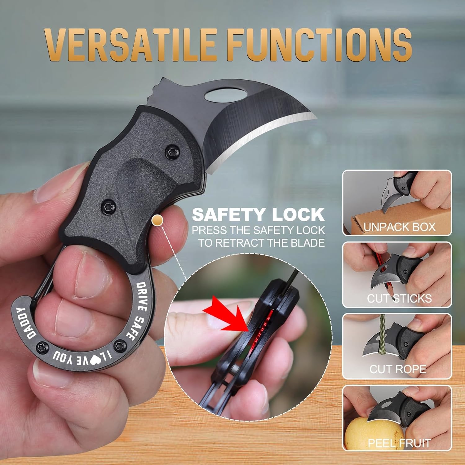 Edc Box Cutter Pocket Knife Multi Tool Box Cutter Gift for Outdoor Enthusiasts