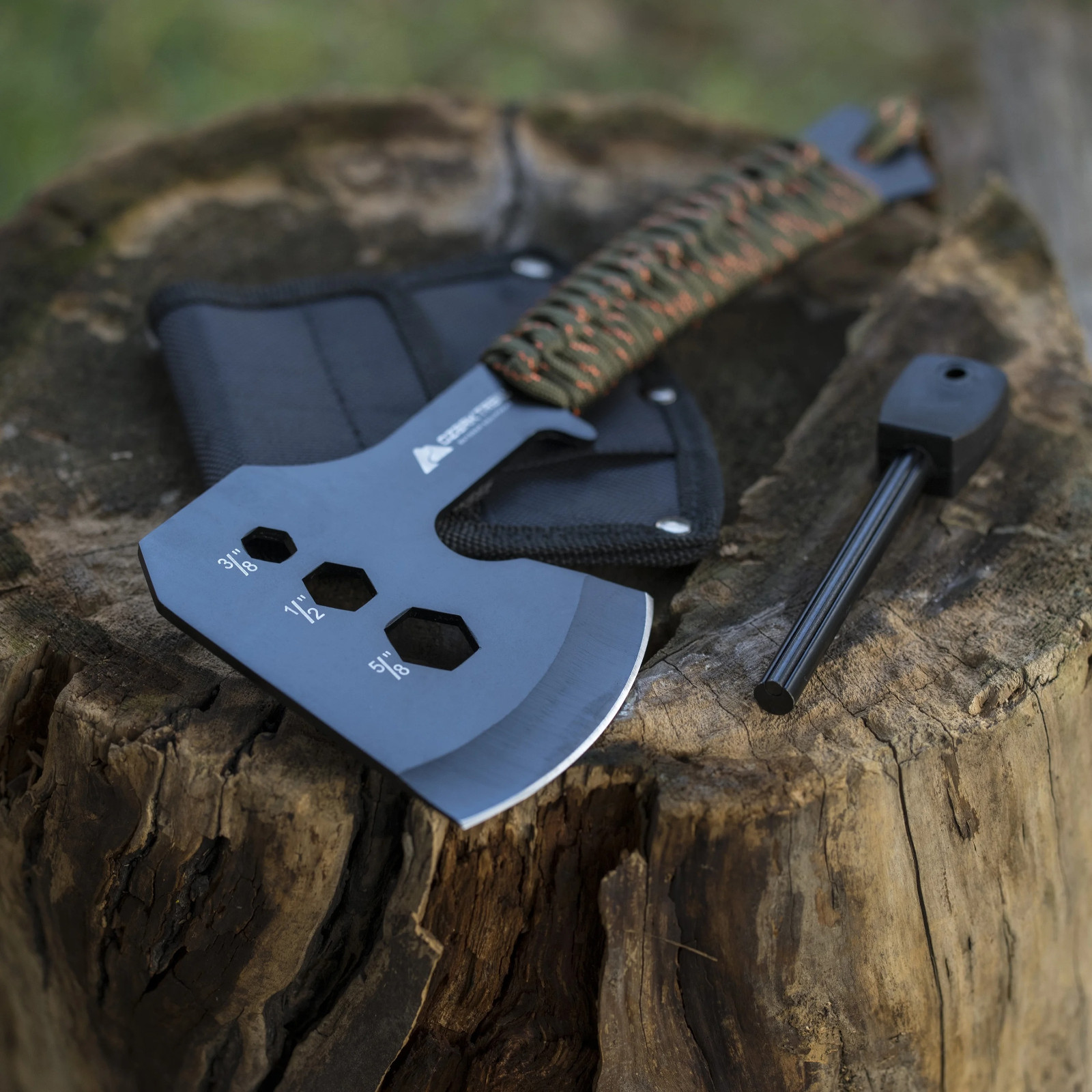 Ozark Trail Camping Tool Set, 12 Piece, Includes Flashlight, Machete, Knife, Out